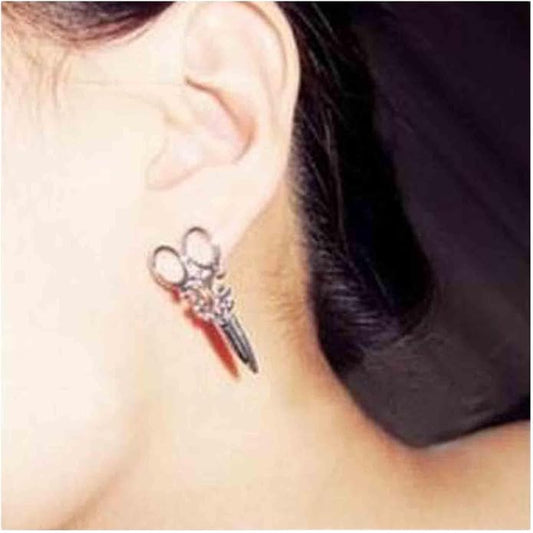 Punk Scissors Stud Earrings Gold Barber Earrings Minimalist Petite Earrings Personalized Earrings for Women and Girls Hair Stylist Gifts-BrightBean Baby