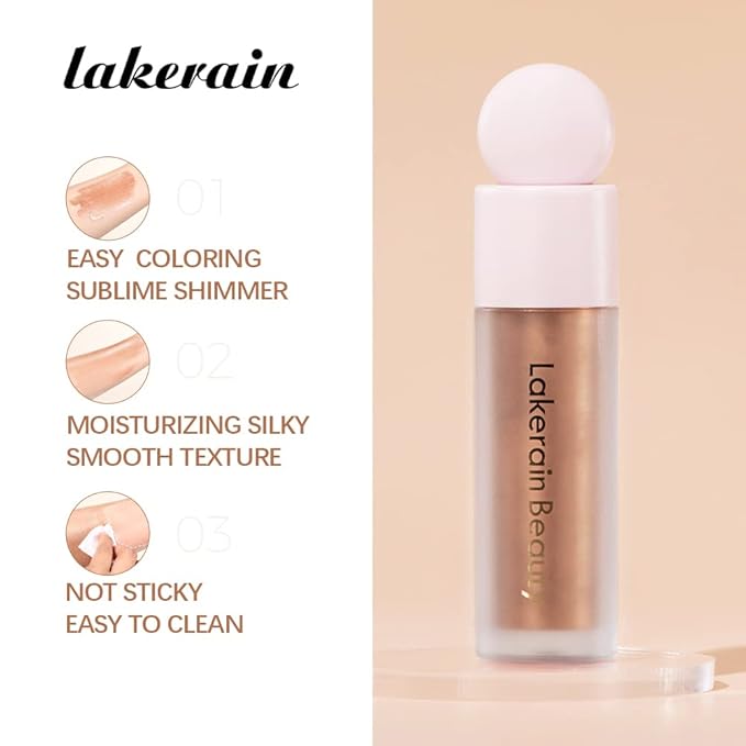 Liquid Highlighter - Luminous Finish Light Liquid Luminizer Makeup Enhanced with Pearl Particles & Botanical Blend, Weightless Dewy Glow for Radiant Skin, Vegan, Cruelty-Free (#02 Starlight)-BrightBean Baby