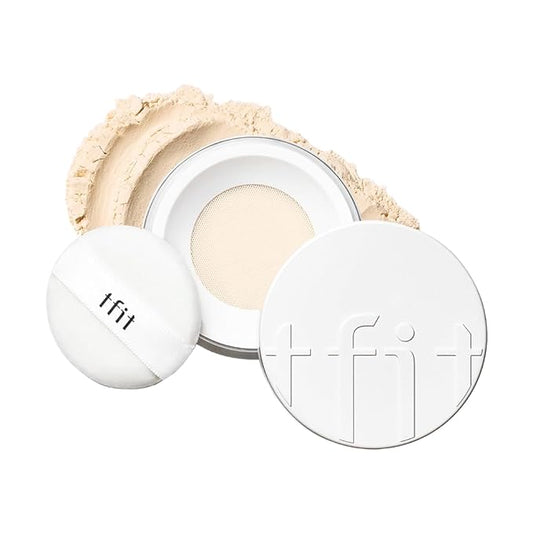 Translucent Set Finishing Powder - Sebum Control Face Loose Powder, Matte & Silky Finish, Lightweight, Long-lasting, Korean Makeup, 0.24 Oz. (02 Skin Beige, 0.24 Oz.)-BrightBean Baby