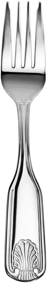 New Star Foodservice 58307 Shell Pattern, 18/0 Stainless Steel, Salad Fork, 7.1-Inch, Set of 12