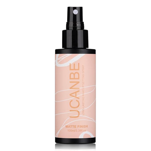 UCANBE Ultra Matte Makeup Setting Spray for Oily Skin, Long Lasting Finishing Spray for Face Make Up, Weightless Mattifying Setting Mist, 3.38 Fl.oz-BrightBean Baby