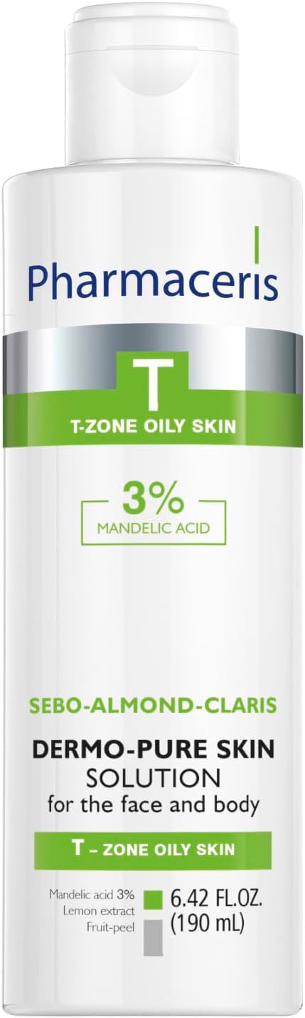 Face & Body Breakout Solution - 3% Mandelic Acid Helps Clarify Blemish & Acne Prone Skin, Face, Back & Chest Pimples Exfoliating & Clearing Treatment, SEBO-ALMOND-CLARIS, 6.42 fl oz-BrightBean Baby