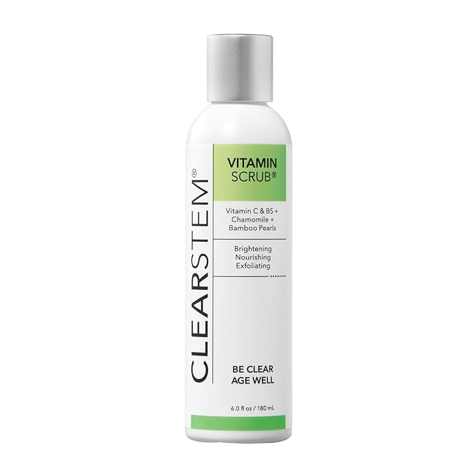 CLEARSTEM VITAMINSCRUB Antioxidant Infused Exfoliating Face & Body Scrub with Vitamin C, 7 Ounce-BrightBean Baby