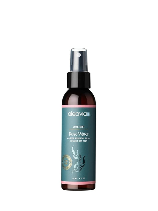 Aleavia Organic Rose Water Spray for Face - All-Natural, Hydrating Luxe Face Mist and Toner - Nourishing and Anti-Aging Prebiotic Formula for All Skin Types - Vegan & Cruelty-Free - 4 oz (118 ml)-BrightBean Baby