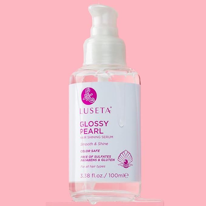 Luseta Glossy Pearl Shining Serum for Frizzy Hair Smoothing and Nourishing with Pearl Extract, Awakening Shine for Dull Hair - 3.38 oz-BrightBean Baby