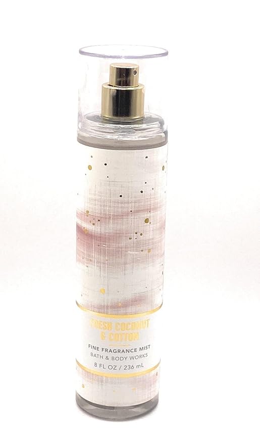 Bath & Body Works Fresh Coconut & Cotton Fine Fragrance Mist 8 Fluid Ounce Spray-BrightBean Baby