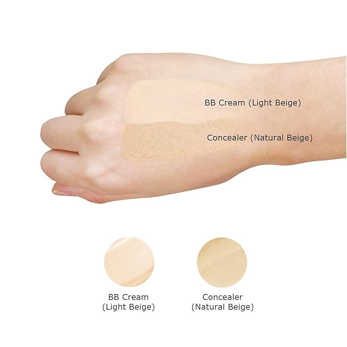 YADAH Silky Fit Concealer BB Cream (21 Light Beige, 1.18fl oz) - 2-in-1 Korean Makeup for Flawless Skin, Tinted Moisturizer for Blemish Cover. Long-Lasting, All-Day Wear.-BrightBean Baby