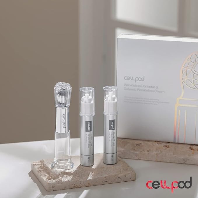 Wrinkleless Perfector & Galvanic Wrinkleless Cream - Galvanic Facial Vibration device with Eye Cream Cream 2 ea. (0.68 fl. oz. for each) - for Anti-Aging, Anti-Wrinkle, and Eye Brightening-BrightBean Baby