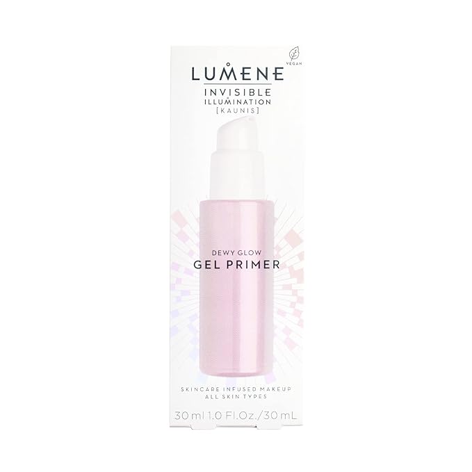 Lumene Dewy Glow Gel Primer - Invisible Illuminating Primer + Hydrating Gel for Radiant Glowing Skin - Lightweight Brightening Face Primer for Makeup + 24hr Visibly Smoother Skin (1oz)-BrightBean Baby