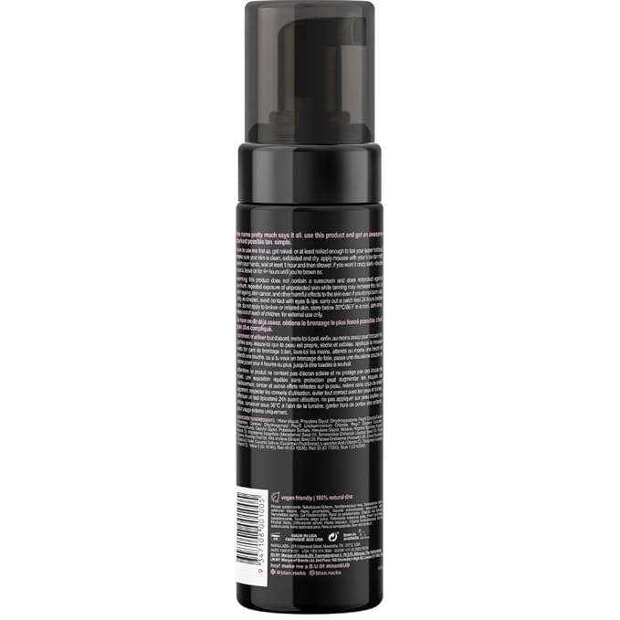 b.tan Ultra Dark Self Tanner Mousse | I Want The Darkest Tan Possible - Fast, 1 Hour Express Sunless Tanning Foam, Golden Bronzing Glow, Face & Body, No Fake Tan Smell, Vegan, Cruelty Free, 6.7 Fl Oz-BrightBean Baby