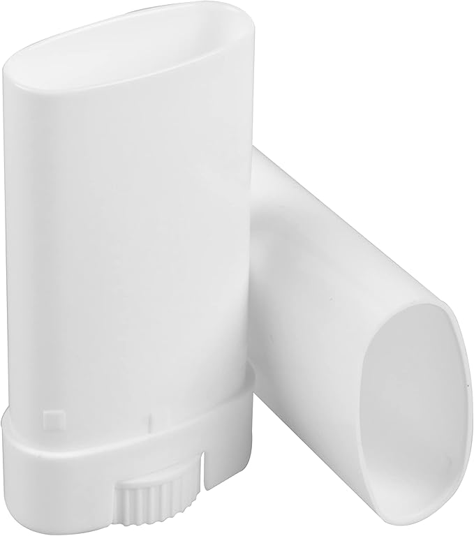 100PCS 15ML White Empty Oval Deodorant Lip Lipstick Balm Tubes Containers for DIY Homemade Crayon Chapstick Holder-BrightBean Baby