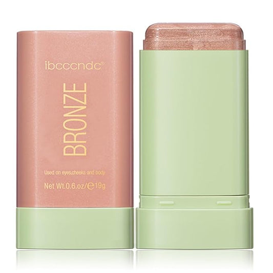 Multi-Use Makeup Blush Stick, Cream Blush Stick, Tinted Solid Moisturizer Stick for Cheek & Eyes & Lips, Waterproof Natural Nude Makeup, Suitable for All Skin (2#Soft Glow)-BrightBean Baby