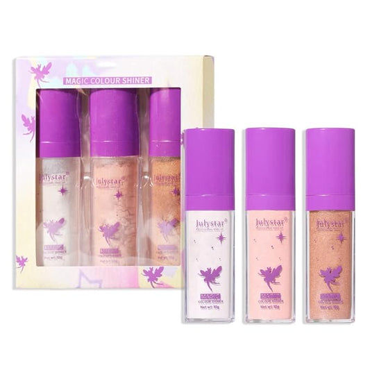 Highlighter Makeup Stick - Patting Powder, Body Glitter Fairy Dust Glitter Fairy Makeup Powder Stick Patting Powder Glitter Contour Blush Powder Face Brightens for Face Body Hair Makeup Kit - 3 Colors-BrightBean Baby