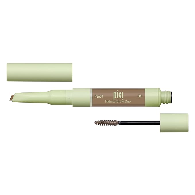 Pixi Natural Brow Duo - Natural Blonde, Precision Pencil & Tinted Gel, Waterproof Brow Shaper for All-Day Hold, Paraben-Free, 0.2oz-BrightBean Baby