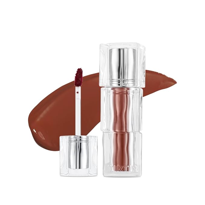 TIRTIR [*Mini Size Waterism Tinted Lip Gloss #06 Honey Nut, 0.06 Fl Oz – Kiss Ready Lipgloss, 12H Long Lasting Non Sticky Natural Tinted Glow Korean Multiuse Cheek and Lip Tint for Women gift-BrightBean Baby