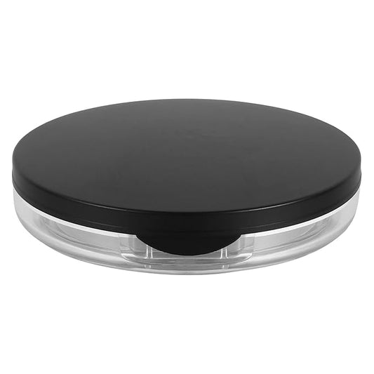 Loose Container 2pcs Loose Containers with Elasticated Net Sifter, Mirror and Puff 5g Loose Compact Case Case for DIY Makeup and Travel ( Black ) Travel Container-BrightBean Baby