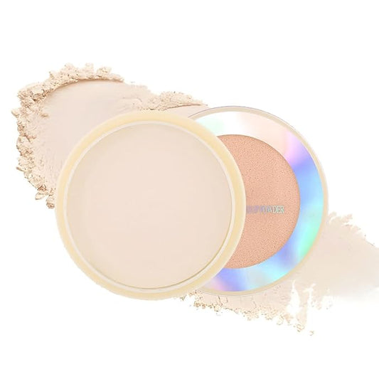 Oil Control Face Pressed Powder, Ultra-Fine Lightweight Face Powder, Soft-focus Matte Finish, Sheer Coverage, Lasting Oil Control, Light Skin Tone(02#)-BrightBean Baby