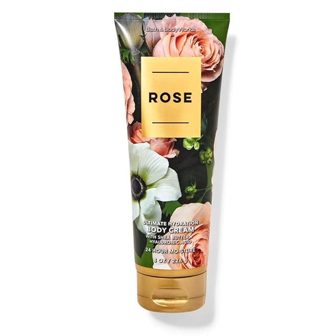 Bath and Body Works Rose Ultra Shea Body Cream 8 Ounce Medern Delicate-BrightBean Baby