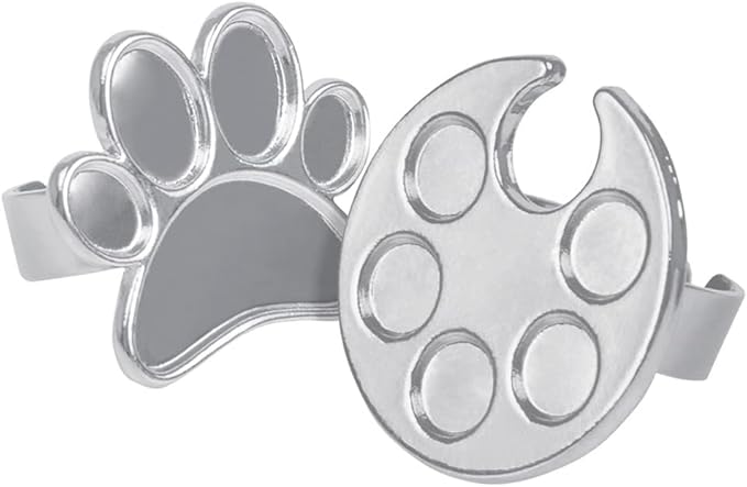 2 Pcs/Lot Mini Manicure Palette Wearable Metal Nail Art Polish Holder Paint Palette Finger Rings Nail Art Tools Palettes Palette Cups-BrightBean Baby