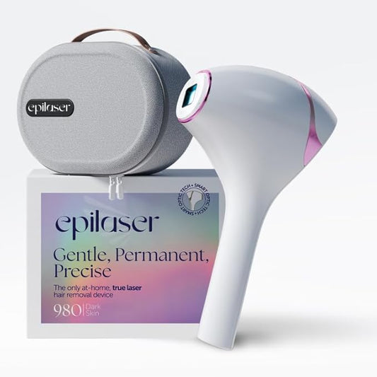 Epilaser At-Home Laser Hair Removal Device for Darker Skin, Safe, Intelligent, Clinical-Strength, Painless and Permanent Hair Removal for Face, Body, Bikini Line (Dark Skin)-BrightBean Baby