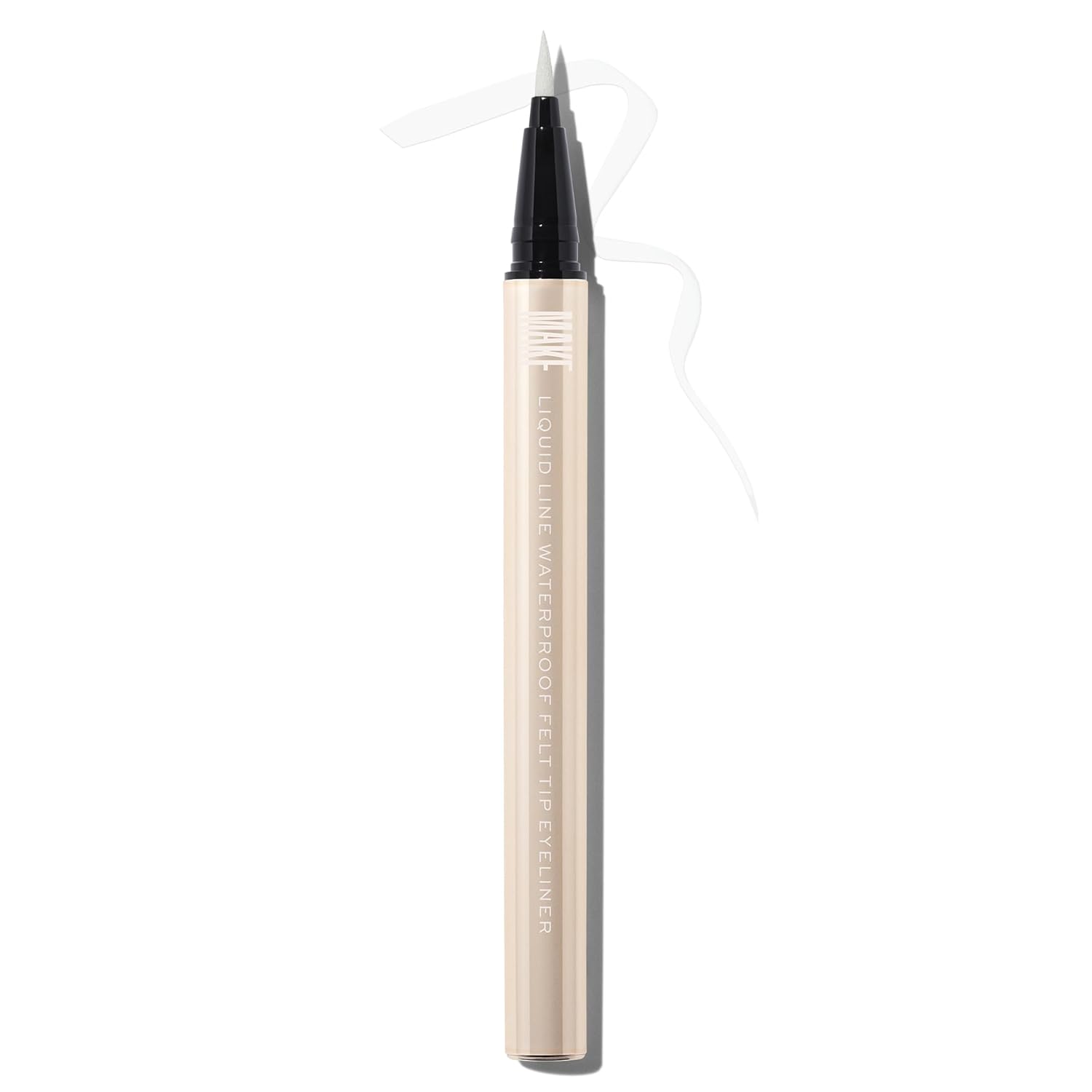 MAKE Beauty Liquid Line Waterproof Liquid Eyeliner Pen. Smudge-Proof Felt Tip for Precise Application of Lines, Wings, and Graphics. Long Lasting Eye Liner - Shade, Optical. White Eyeliner-BrightBean Baby