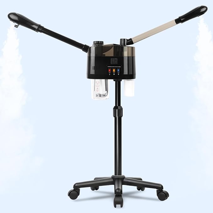 Professional Facial Steamer, Hot&Cold Mist Facial Steamer, Facial Humidifier on Wheels, Esthetician Steamer for Facial Deep Cleaning and Moisturize, Suitable for Spa, Salon and at Home Use-BrightBean Baby