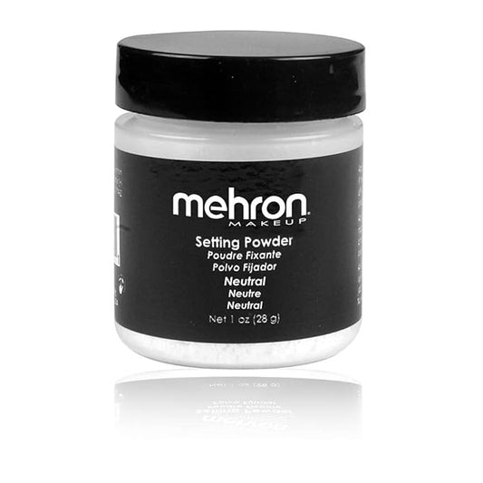 Mehron Makeup Setting Powder | Loose Powder Makeup | Loose Setting Powder Makeup 1 oz (28 g) (Neutral)-BrightBean Baby