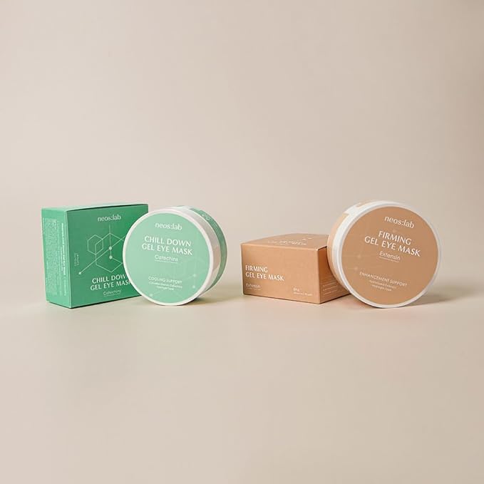 Chill Down Gel Eye Mask 60ea (30pairs) - Cooling Hydrogel Eye Patch with Catechins, Arnica Flower, Vitamins, Caffeine for Relieving Tired Eye Area, Brightening, Reducing Eye Bags, Puffy Eye-BrightBean Baby