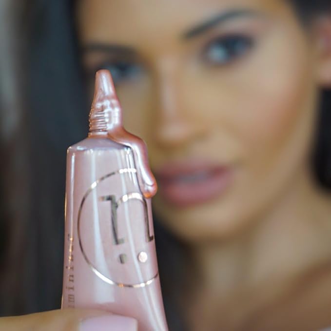 M2U NYC Liquid Highlighter Makeup – Lightweight Luminizer for Natural Radiant Glow with Shimmer – Ultra Smooth Hydrating Illuminator, Face, Cheekbone & Body Glow Enhancer Pink Pearl (Futurity)-BrightBean Baby