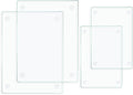 Tempered Glass Cutting Board for Kitchen, Clear Glass Board for Countertop, with Non-Slip Feet, Heat Resistant, Large Size 12x16" 2Pcs, Small Size 12x8" 2Pcs