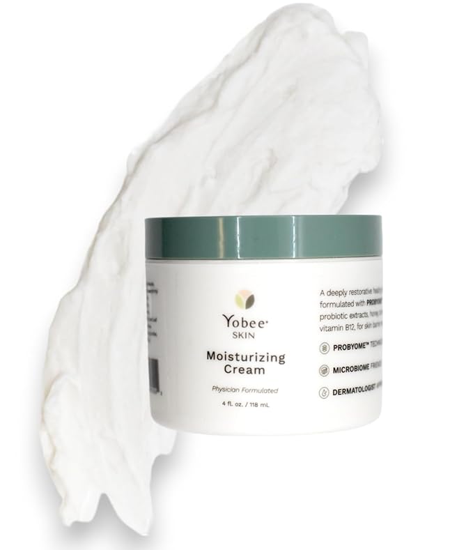 Yobee Body & Face Moisturizing Cream for Dry, Sensitive Skin | Probiotic extracts, Honey, Turmeric, Vitamin B12, Ceramides, Shea Butter | Fragrance Free | For Kids & Adults (6)-BrightBean Baby