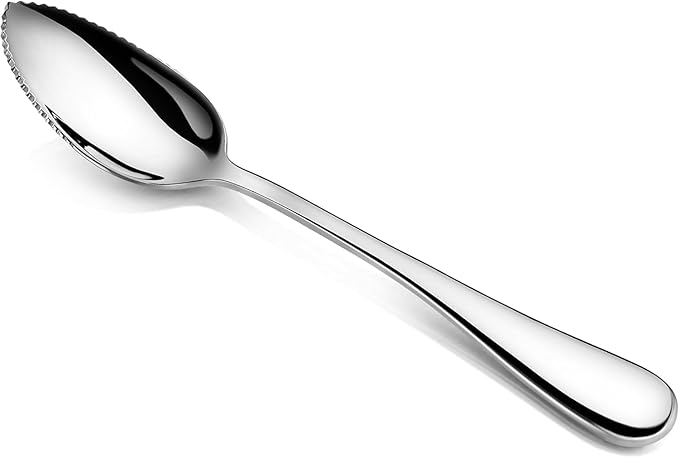 Artaste Rain 18/10 Stainless Steel (Silver (Set of 6), Grapefruit Spoon (6.35-Inch))