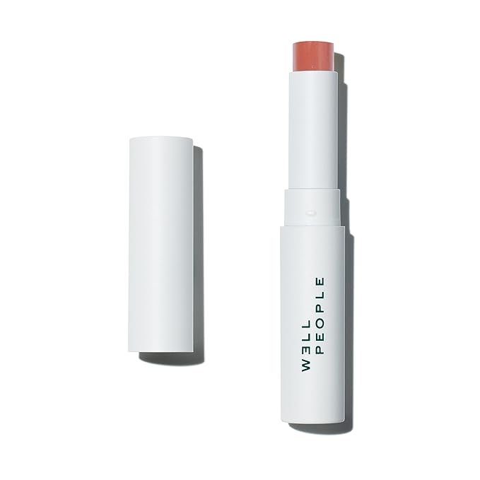 Well People Lip Butter SPF 15 Tinted Balm, Hydrating Lip Balm For Sun Protection & A Hint Of Color, Infused With Zinc, Vegan & Cruelty-free, Peach-BrightBean Baby