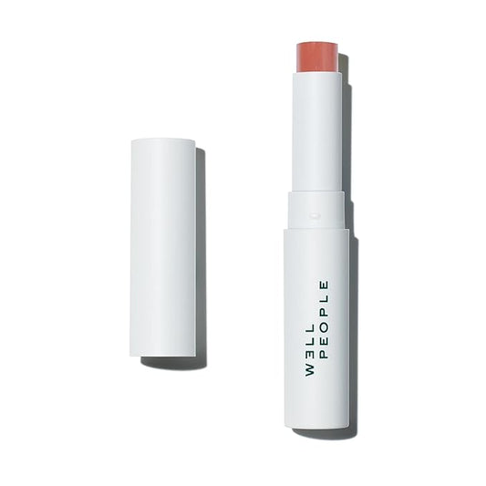 Well People Lip Butter SPF 15 Tinted Balm, Hydrating Lip Balm For Sun Protection & A Hint Of Color, Infused With Zinc, Vegan & Cruelty-free, Peach-BrightBean Baby