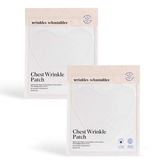 Wrinkles Schminkles Chest, Cleavage & Body Stretch Mark Wrinkle Patches | Reusable Hypoallergenic Pregnancy Safe Silicone Smoothing Pads to Prevent and Reduce Wrinkles & Stretch Marks | 2 Pack-BrightBean Baby