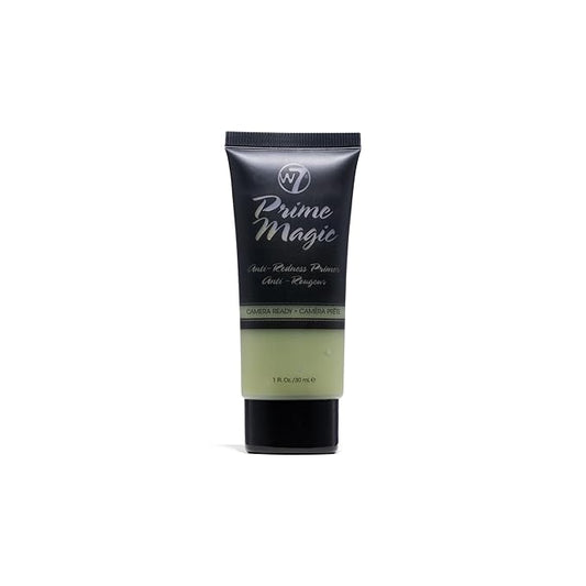 W7 Prime Magic Anti-Redness Face Primer - Green Color Correcting Face Priming Formula - Vegan Makeup-BrightBean Baby