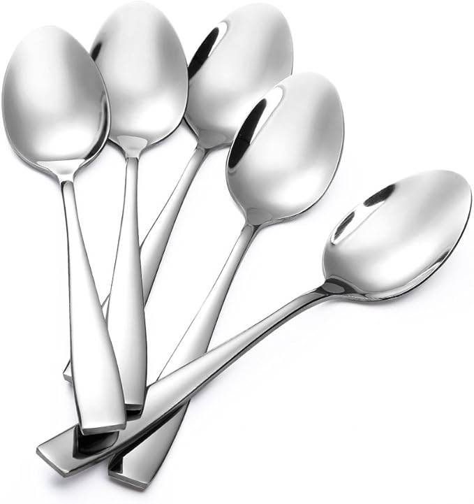 24-Piece Large Stainless Steel Dinner Spoons,8 Inches