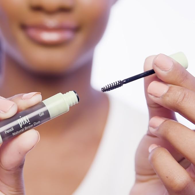 Pixi Natural Brow Duo - Natural Blonde, Precision Pencil & Tinted Gel, Waterproof Brow Shaper for All-Day Hold, Paraben-Free, 0.2oz-BrightBean Baby