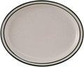 Tuxton China TES-013 Platter, 11-1/2" x 9-1/8", Oval, Narrow Rim, Microwave and Dishwasher Safe, Oven Proof, Fully Vitrified, Ceramic, Emerald, Pack of 12