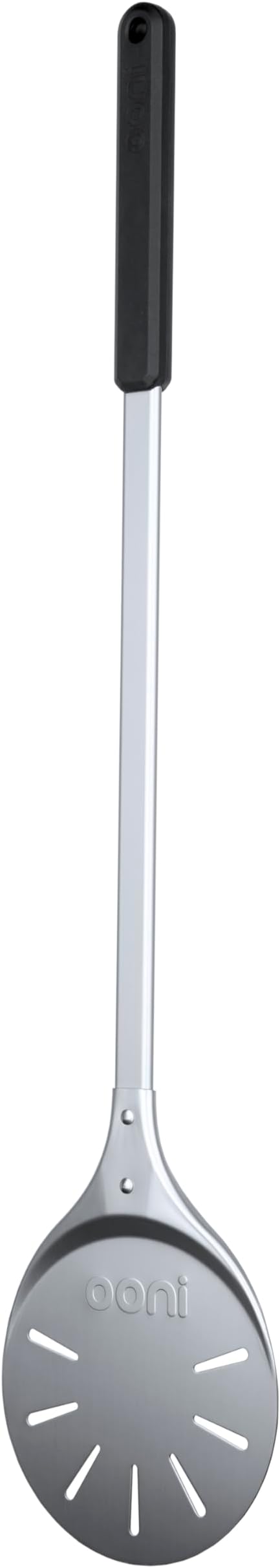 ooni Pizza Turning Peel - 7 Inch Aluminum Perforated Pizza Peel, Lightweight Metal Pizza Turner with Long Handle, Pizza Tools, Pizza Oven Accessories