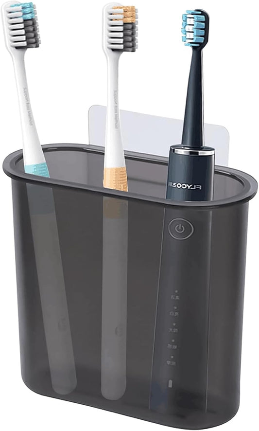 Toothbrush Holders Wall Mounted, Self Adhesive Tooth Brush Holder for Bathroom Electric Toothbrush Toothpaste Razor Bathroom Accessories(Black)-BrightBean Baby