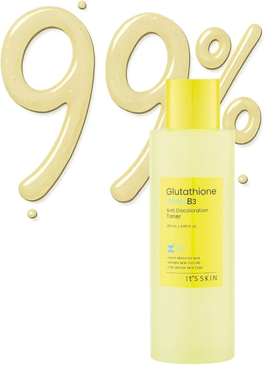 It'S SKIN Glutathione Shot B3 Toner 4.05 Fl Oz, 99% Pure Glutathione, Deep Hydration & Skin Texture Care, Fast-Absorbing for Daily Toner, Korean Skincare-BrightBean Baby