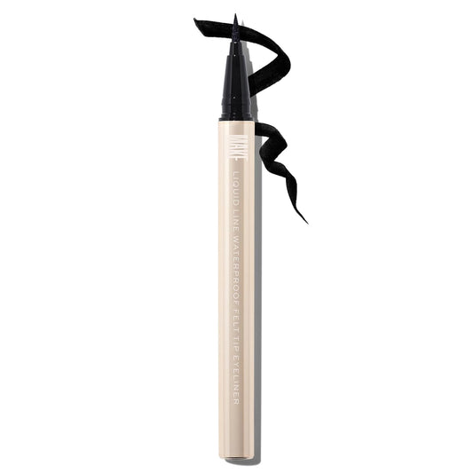 MAKE Beauty Smudge-Proof Felt Tip for Precise Application of Lines, Wings, and Graphics. Long Lasting Eye Liner, Liquid Line Waterproof Felt Tip Eyeliner - Onyx-BrightBean Baby