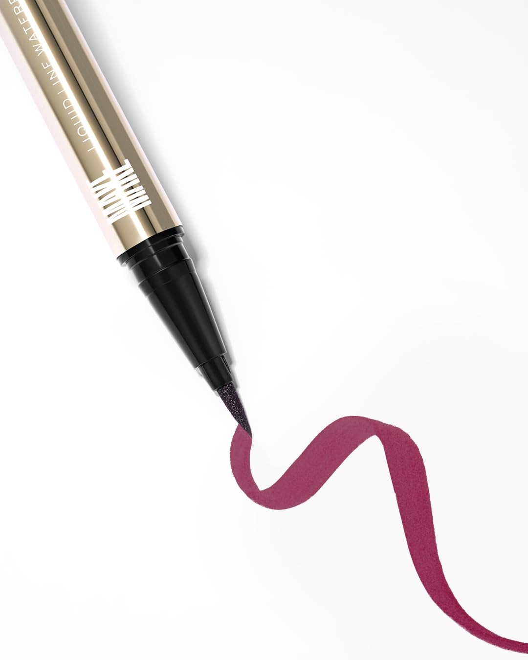 MAKE Beauty Liquid Line Waterproof Liquid Eyeliner Pen. Smudge-Proof Felt Tip for Precise Application of Lines, Wings, and Graphics. Long Lasting Eye Liner - Shade, Meteorite-BrightBean Baby