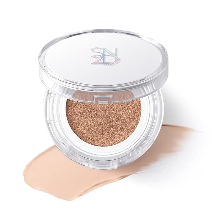 S2ND Zero Fit Matte Cushion Natural Coverage Foundation Air Cushion, Long-Lasting Hydrating Compact (#Pure Light (#17~19))-BrightBean Baby