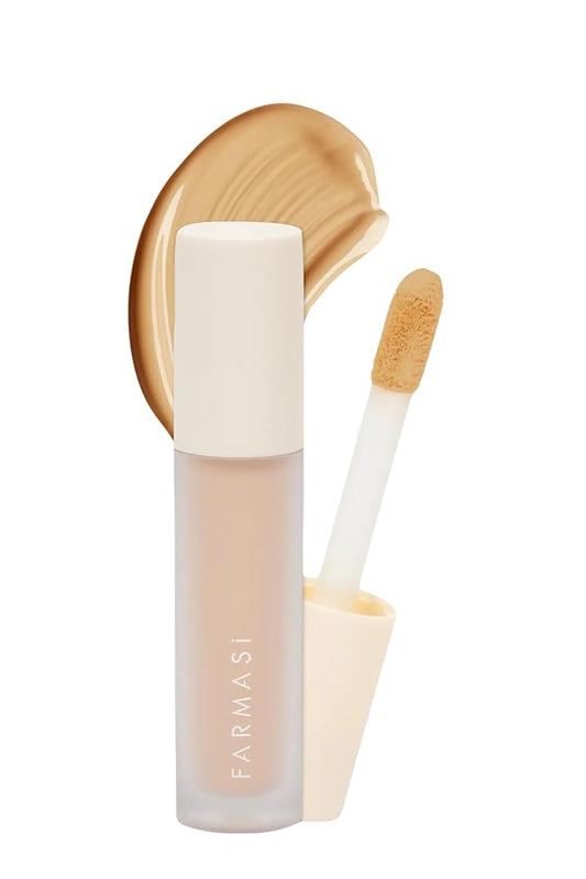 FARMASI Vfx Pro Liquid Concealer Makeup, All-in-one Full Coverage, Highly Pigmented Concealer for All Skin Type, Hide Shadows & Imperfections, Enhance Skin Fullness Foundation Concealer 0,24 Fl Oz N08-BrightBean Baby