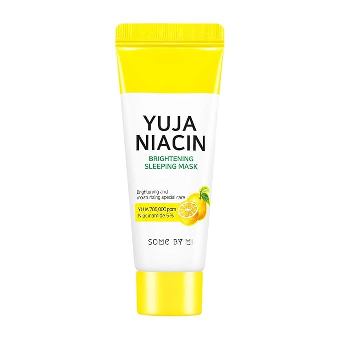 SOME BY MI Yuja Niacin 30 Days Brightening Starter Kit/Toner 1.01Oz, Serum 0.33Oz, Gel Cream 1.01Oz, Sleeping Mask 0.67Oz / Melasma and Blemish Care/Facial Skin Care Set-BrightBean Baby