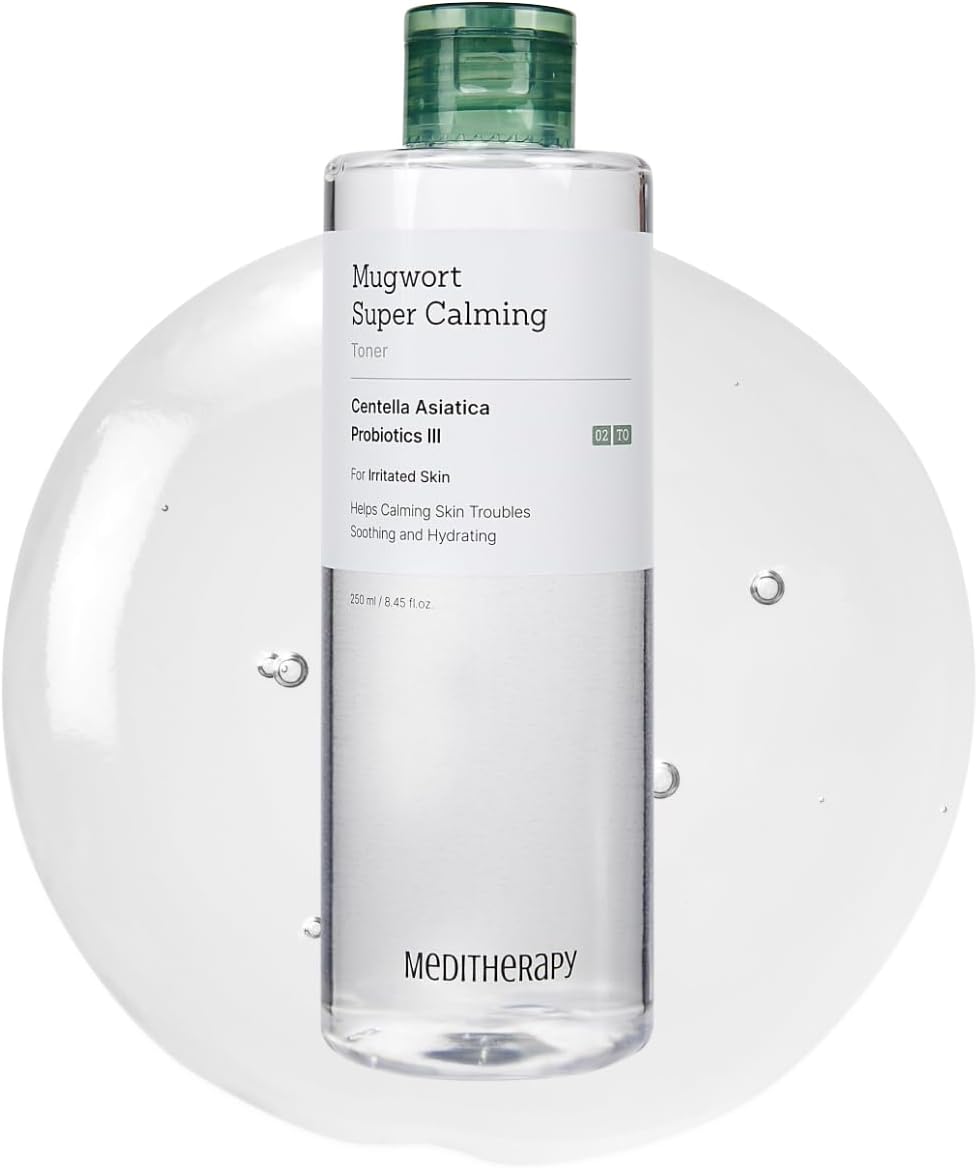 Mugwort Super Calming Toner - Korean Hydrating Toner for face, Purifying Mugwort Essence, Soothing, Calming, Refreshing Facial Toner for Oily, Dry, and Sensitive Skin, Daily Skin Care, 8.45 fl.oz-BrightBean Baby