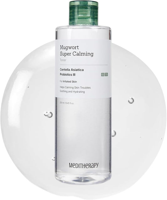 Mugwort Super Calming Toner - Korean Hydrating Toner for face, Purifying Mugwort Essence, Soothing, Calming, Refreshing Facial Toner for Oily, Dry, and Sensitive Skin, Daily Skin Care, 8.45 fl.oz-BrightBean Baby