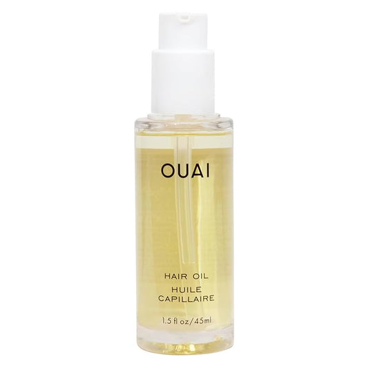 OUAI Hair Oil - Hair Heat Protectant Oil for Frizz Control - Adds Shine and Smooths Split Ends - Color Safe Formula - Paraben, Phthalate and Sulfate Free (1.5 fl oz)-BrightBean Baby